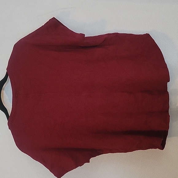Lulu's True Story burgundy Short sleeve Sweater top - Picture 5 of 8